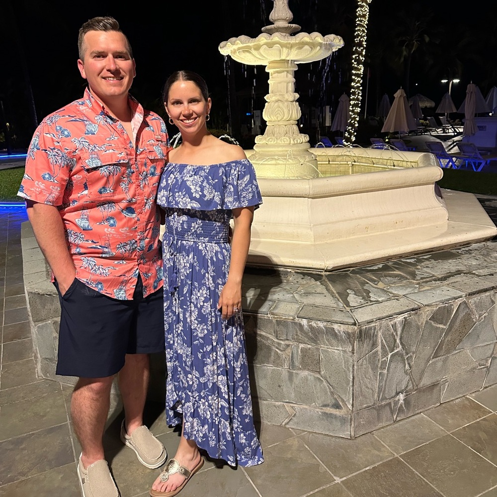 Xhilaration Blue and White Floral Maxi Dress - Picture 4 of 4